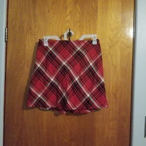 Flannel/Scotty Print Mini Skirt